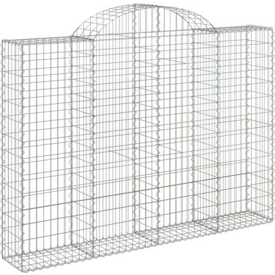 vidaXL Boogvormige gabionenmand 200x30x140/160 cm gegalvaniseerd ijzer vidaXL Boogvormige gabionenmand 200x30x140/160 cm gegalvaniseerd ijzer