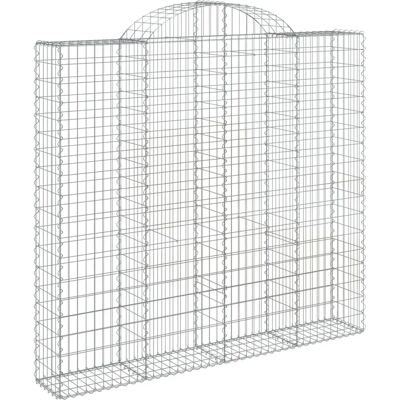 vidaXL Bogenförmiger Gabionenkorb 200x30x180/200 cm Verzinktes Eisen - Gabionenkorb vidaXL Bogenförmiger Gabionenkorb 200x30x180/200 cm Verzinktes Eisen - Gabionenkorb