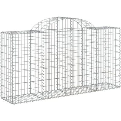 vidaXL Boogvormige gabionenmand 200x50x100/120 cm Gegalvaniseerd ijzer vidaXL Boogvormige gabionenmand 200x50x100/120 cm Gegalvaniseerd ijzer