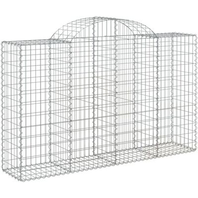 vidaXL Gewölbte Gabionenkorb 200x50x120/140 cm Verzinktes Eisen vidaXL Gewölbte Gabionenkorb 200x50x120/140 cm Verzinktes Eisen