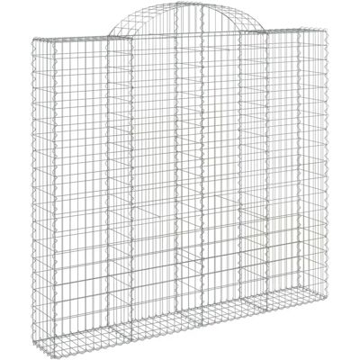 vidaXL Gebogen Gabionenmand 200x50x180/200 cm Verzinkt Stalen - Gabion Mand vidaXL Gebogen Gabionenmand 200x50x180/200 cm Verzinkt Stalen - Gabion Mand