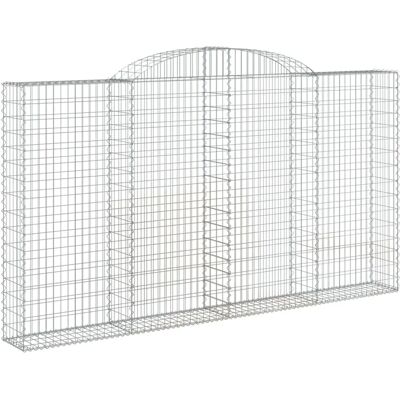 vidaXL Gewölbtes Gabionenkorb - 300x30x160/180 cm - Gartendekoration vidaXL Gewölbtes Gabionenkorb - 300x30x160/180 cm - Gartendekoration