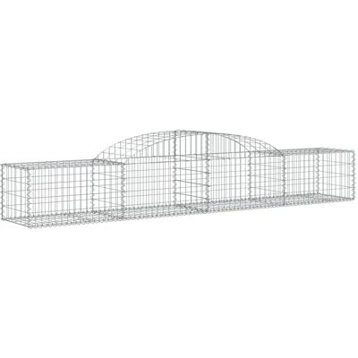 vidaXL Gewölbte Gabionenkorb - Verzinkter Eisen Gartensperre vidaXL Gewölbte Gabionenkorb - Verzinkter Eisen Gartensperre