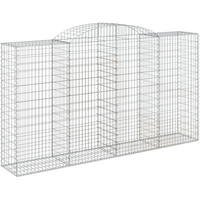vidaXL Bogenförmiger Gabionenkorb 300x50x160/180 cm Verzinktes Eisen - Gabionenkorb vidaXL Bogenförmiger Gabionenkorb 300x50x160/180 cm Verzinktes Eisen - Gabionenkorb