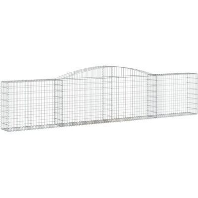 vidaXL Bogenförmiger Gabionenkorb 400x30x80/100 cm Verzinkter Stahl - Gabionenkorb vidaXL Bogenförmiger Gabionenkorb 400x30x80/100 cm Verzinkter Stahl - Gabionenkorb