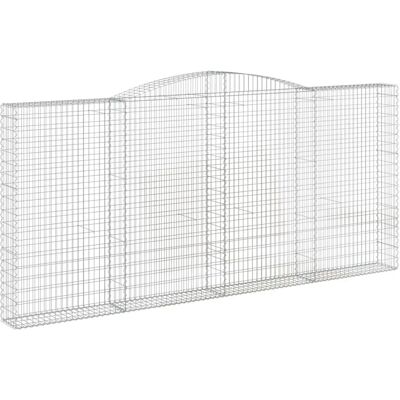 vidaXL Bogen-Gabionen 400x30x180/200 cm - Gabionenkorb vidaXL Bogen-Gabionen 400x30x180/200 cm - Gabionenkorb