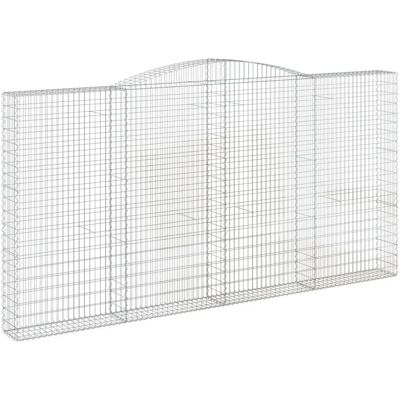 vidaXL Arched Gabion Basket 400x30x200/220 cm Galvanised Iron vidaXL Arched Gabion Basket 400x30x200/220 cm Galvanised Iron