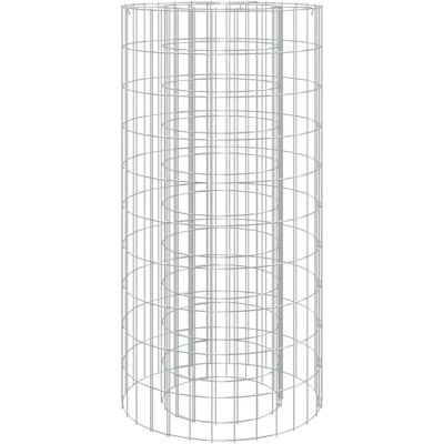 vidaXL Hierro zincado 50x100cm Fogón de gaviones redondo - Fogón vidaXL Hierro zincado 50x100cm Fogón de gaviones redondo - Fogón