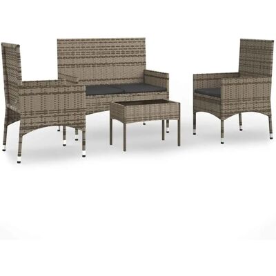 Conjunto de Móveis de Jardim Maisonchic - Cinza, 4 Peças Conjunto de Móveis de Jardim Maisonchic - Cinza, 4 Peças