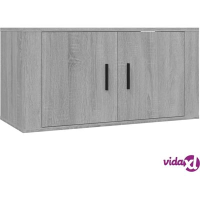 vidaXL Meuble TV mural Gris Sonoma - Support mural pour TV - Publicité vidaXL Meuble TV mural Gris Sonoma - Support mural pour TV - Publicité