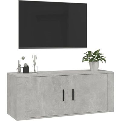 MAISONCHIC Wall TV Cabinet - Gray Cement - 100x34.5x40cm MAISONCHIC Wall TV Cabinet - Gray Cement - 100x34.5x40cm