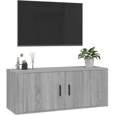 vidaXL Wand-TV-Schrank - Sonoma Grau - Elegantes Klassisches Design vidaXL Wand-TV-Schrank - Sonoma Grau - Elegantes Klassisches Design