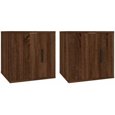 vidaXL Meuble TV Murale Chêne Marron - 40x34,5x40 cm - Publicité vidaXL Meuble TV Murale Chêne Marron - 40x34,5x40 cm - Publicité