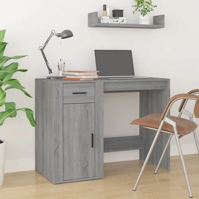 vidaXL Graue Sonoma Schreibtisch - Engineered Holz Büro Computertisch vidaXL Graue Sonoma Schreibtisch - Engineered Holz Büro Computertisch