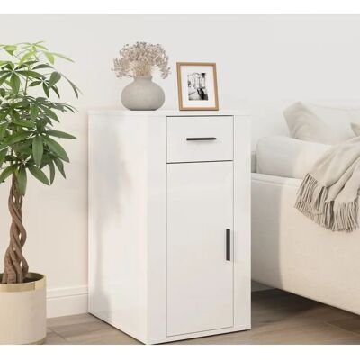 Armoire de bureau blanc vidaXL - Bois contrachapé rangement - Publicité Armoire de bureau blanc vidaXL - Bois contrachapé rangement - Publicité