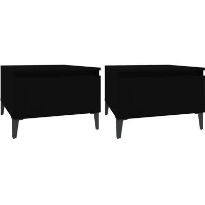 vidaXL 819519 Schwarzer Kaffee-Seiten-Tisch - Beistelltisch vidaXL 819519 Schwarzer Kaffee-Seiten-Tisch - Beistelltisch