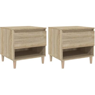 vidaXL Sonoma Eichen Nachttisch-Set - Nachttisch, 2 Stück, Elegantes Design vidaXL Sonoma Eichen Nachttisch-Set - Nachttisch, 2 Stück, Elegantes Design
