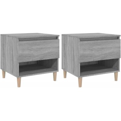 vidaXL 819545 Nachttisch - Nachttisch, Grau Sonoma, Sperrholz vidaXL 819545 Nachttisch - Nachttisch, Grau Sonoma, Sperrholz