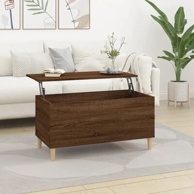 vidaXL Couchtisch Braune Eiche 90x44,5x45 cm Verbundholz vidaXL Couchtisch Braune Eiche 90x44,5x45 cm Verbundholz