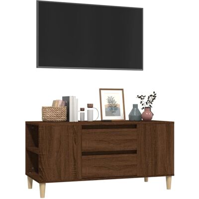 Meuble TV en chêne marron vidaXL - Rangement scandinave moderne - Publicité Meuble TV en chêne marron vidaXL - Rangement scandinave moderne - Publicité