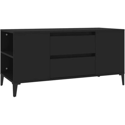 vidaXL 819605 Moderner Schwarzer TV-Schrank - Unterhaltungszentrum vidaXL 819605 Moderner Schwarzer TV-Schrank - Unterhaltungszentrum