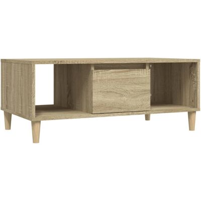 vidaXL Sonoma Eiche Couchtisch - Langlebig, Stilvoll, Mit Stauraum vidaXL Sonoma Eiche Couchtisch - Langlebig, Stilvoll, Mit Stauraum