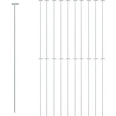 vidaXL Stahl-Gartenpflanzenstützen - 20 Stück, Dunkelgrün, 91 cm - Gartenstützen vidaXL Stahl-Gartenpflanzenstützen - 20 Stück, Dunkelgrün, 91 cm - Gartenstützen