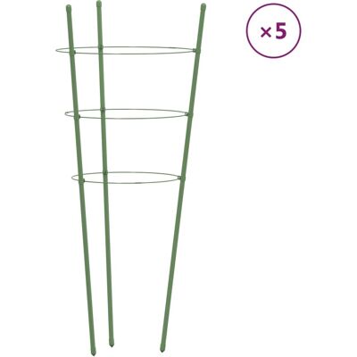 vidaXL Gartenpflanzenstützen mit 3 Ringen - Pflanzenhalter vidaXL Gartenpflanzenstützen mit 3 Ringen - Pflanzenhalter