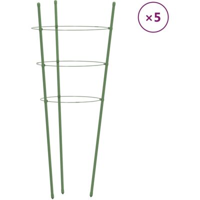 vidaXL Gartenpflanzstützen mit 3 Ringen - Unterstützung für Kletterpflanzen vidaXL Gartenpflanzstützen mit 3 Ringen - Unterstützung für Kletterpflanzen