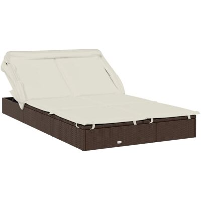 VidaXL Buitenstoel - Gepolsterd Polyester Crème - Lounge Zithoek VidaXL Buitenstoel - Gepolsterd Polyester Crème - Lounge Zithoek