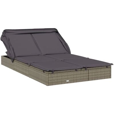 VidaXL Outdoor Chair - Verstellbare 2-Sitzer mit Falt-Dach VidaXL Outdoor Chair - Verstellbare 2-Sitzer mit Falt-Dach