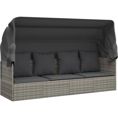 vidaXL Ulkotuoli-istuin - Päällinen Polyrattan Harmaa vidaXL Ulkotuoli-istuin - Päällinen Polyrattan Harmaa