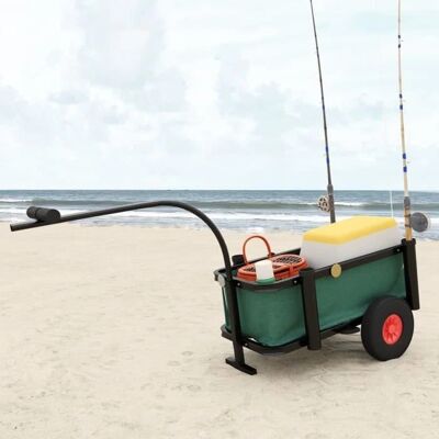 vidaXL Chariot de pêche - Acier, Noir, 54L - Chariot de pêche vidaXL Chariot de pêche - Acier, Noir, 54L - Chariot de pêche