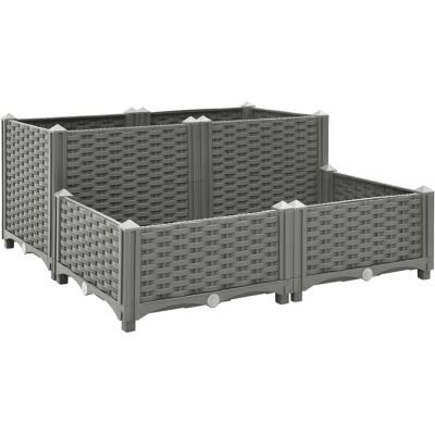vidaXL Hochbeet 80x80x38 cm Polypropylen - Hochbeet Gartendünger vidaXL Hochbeet 80x80x38 cm Polypropylen - Hochbeet Gartendünger