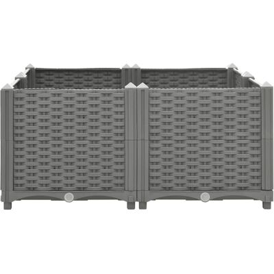 vidaXL Hochbeet 80x80x38 cm Polypropylen - Hochbeet Gartenpflanzer vidaXL Hochbeet 80x80x38 cm Polypropylen - Hochbeet Gartenpflanzer