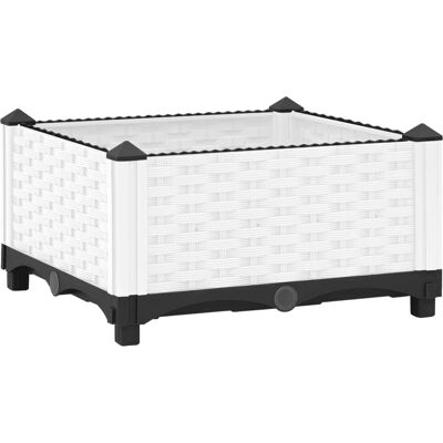 vidaXL Weiß 40x40x23 cm Hochbeet Pflanzgefäß vidaXL Weiß 40x40x23 cm Hochbeet Pflanzgefäß