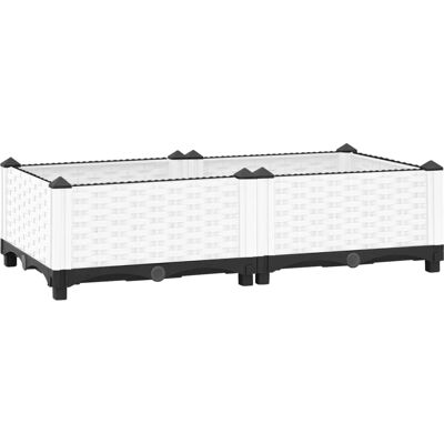 vidaXL Weiße 80x40x23 cm Hochbeet - Hochbeet vidaXL Weiße 80x40x23 cm Hochbeet - Hochbeet