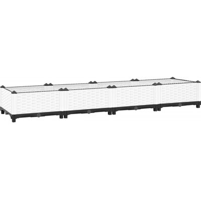 vidaXL Weiße Hochbeet Gartenbeet - Raised Bed Garden Planter vidaXL Weiße Hochbeet Gartenbeet - Raised Bed Garden Planter