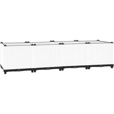 vidaXL 160x40x38 cm Wit Polypropyleen Tuinplantbak - Tuinplantbak vidaXL 160x40x38 cm Wit Polypropyleen Tuinplantbak - Tuinplantbak