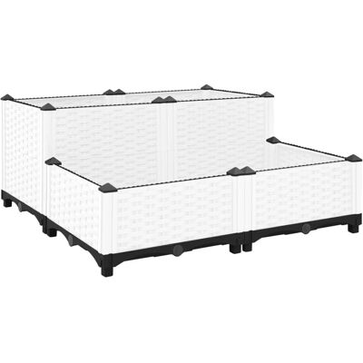 vidaXL Graues Hochbeet 80x80x38 cm - Gartentopf vidaXL Graues Hochbeet 80x80x38 cm - Gartentopf