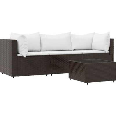 vidaXL Zestaw Mebli Ogrodowych - Weklowany Rattan, Modułowy, Komfortowy vidaXL Zestaw Mebli Ogrodowych - Weklowany Rattan, Modułowy, Komfortowy