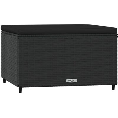 vidaXL Pouffe Hocker - Gartenhocker - Schwarz - Outdoor Möbel vidaXL Pouffe Hocker - Gartenhocker - Schwarz - Outdoor Möbel