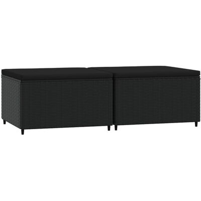 VidaXL Gartentritt - Wetterfester PE-Rattan, Stahlrahmen, 2 Stück VidaXL Gartentritt - Wetterfester PE-Rattan, Stahlrahmen, 2 Stück