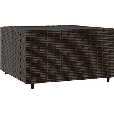 vidaXL Kwadratowy stolik ogrodowy - Poly rattan, ogród i taras vidaXL Kwadratowy stolik ogrodowy - Poly rattan, ogród i taras