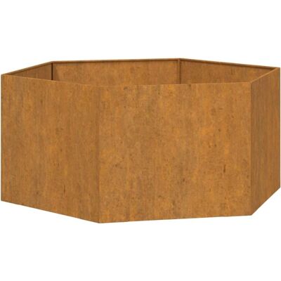 vidaXL Braune Rostige Corten Stahl Gartengefäß 90x90x45 cm - Pflanzgefäß vidaXL Braune Rostige Corten Stahl Gartengefäß 90x90x45 cm - Pflanzgefäß