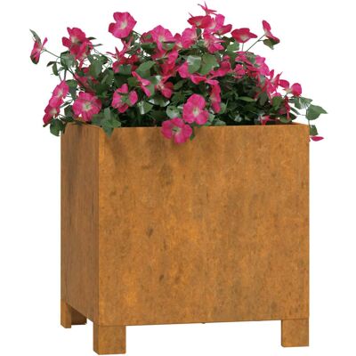 vidaXL Braune Corten-Stahl Gartenpflanzer - Pflanzer mit Beinen vidaXL Braune Corten-Stahl Gartenpflanzer - Pflanzer mit Beinen
