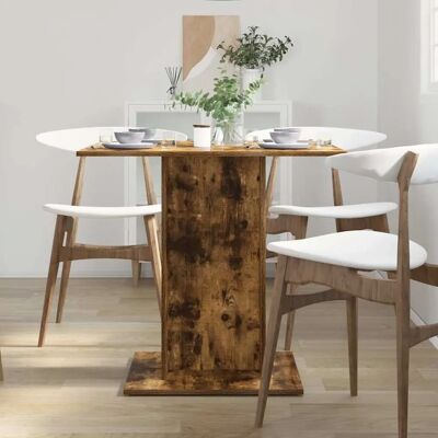 vidaXL Gerookte eik eettafel - Eettafel vidaXL Gerookte eik eettafel - Eettafel