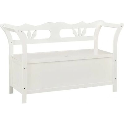 vidaXL Banc en pin massif blanc pour hall - Banc intérieur - Publicité vidaXL Banc en pin massif blanc pour hall - Banc intérieur - Publicité