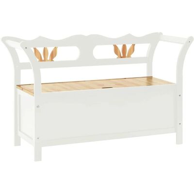 vidaXL Innenbank weiß braun Massivholz Fichte - Indoor bench vidaXL Innenbank weiß braun Massivholz Fichte - Indoor bench