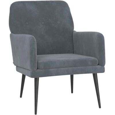 vidaXL Awo47239 Fauteuil en velours gris foncé - Fauteuil - Publicité vidaXL Awo47239 Fauteuil en velours gris foncé - Fauteuil - Publicité